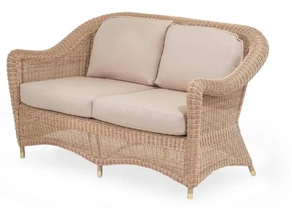 Casa Padrino canapé de jardin de luxe 2 places naturel / beige 140 cm Must-Have