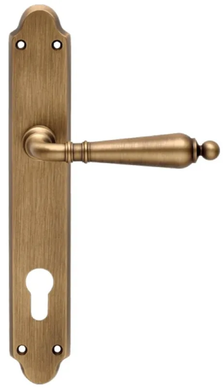 Casa Padrino ensemble de poignées de porte baroque laiton patiné H. 20,4 cm - Fabriqué en Italie Direkt Vom Hersteller