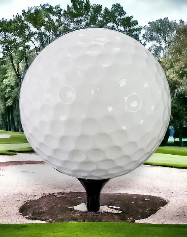 Casa Padrino balle de golf décorative XXL avec tee blanc / noir Ø 140 cm Schneller Versand