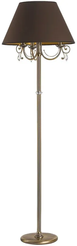 Sofort Bestellen Casa Padrino lampadaire baroque de luxe en cristal laiton avec patine / marron foncé H. 172 cm