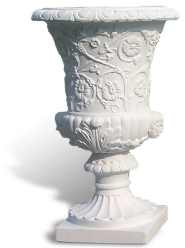 Casa Padrino pot de fleurs baroque de luxe blanc mat Ø 40 x H. 60 cm - Fabriqué en Italie Beliebt