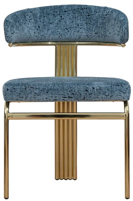 Ausverkauf Casa Padrino chaise de salle à manger de luxe bleu / or H. 83 cm