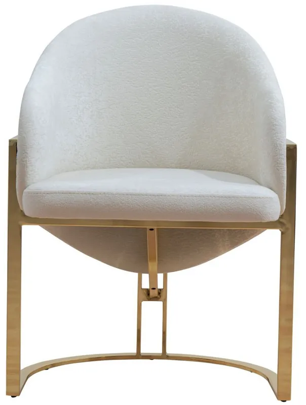 Schnäppchen Casa Padrino chaise de salle à manger de luxe avec accoudoirs blanc / or H. 84 cm