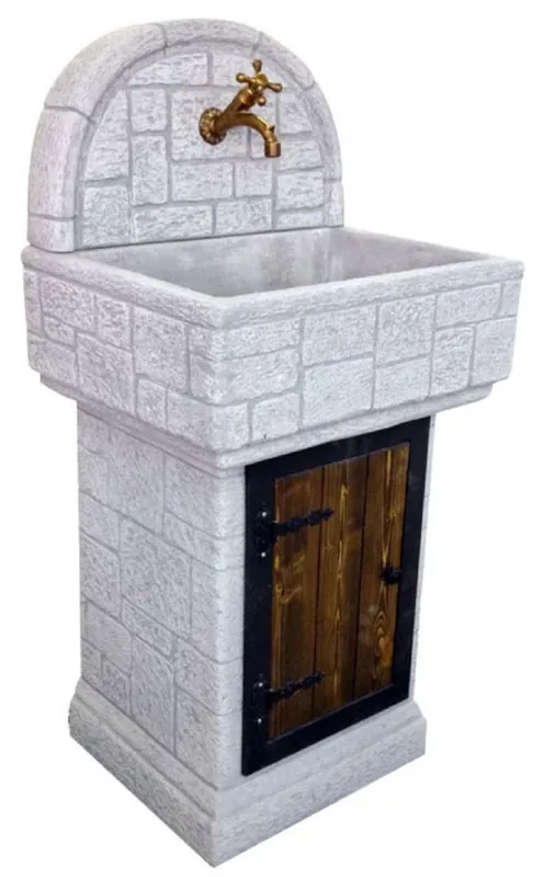 Casa Padrino évier de jardin Art Nouveau gris antique H. 120 cm Günstig