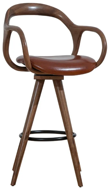 Casa Padrino chaise de bar de luxe avec accoudoirs marron / noir H. 108 cm Sonderaktion