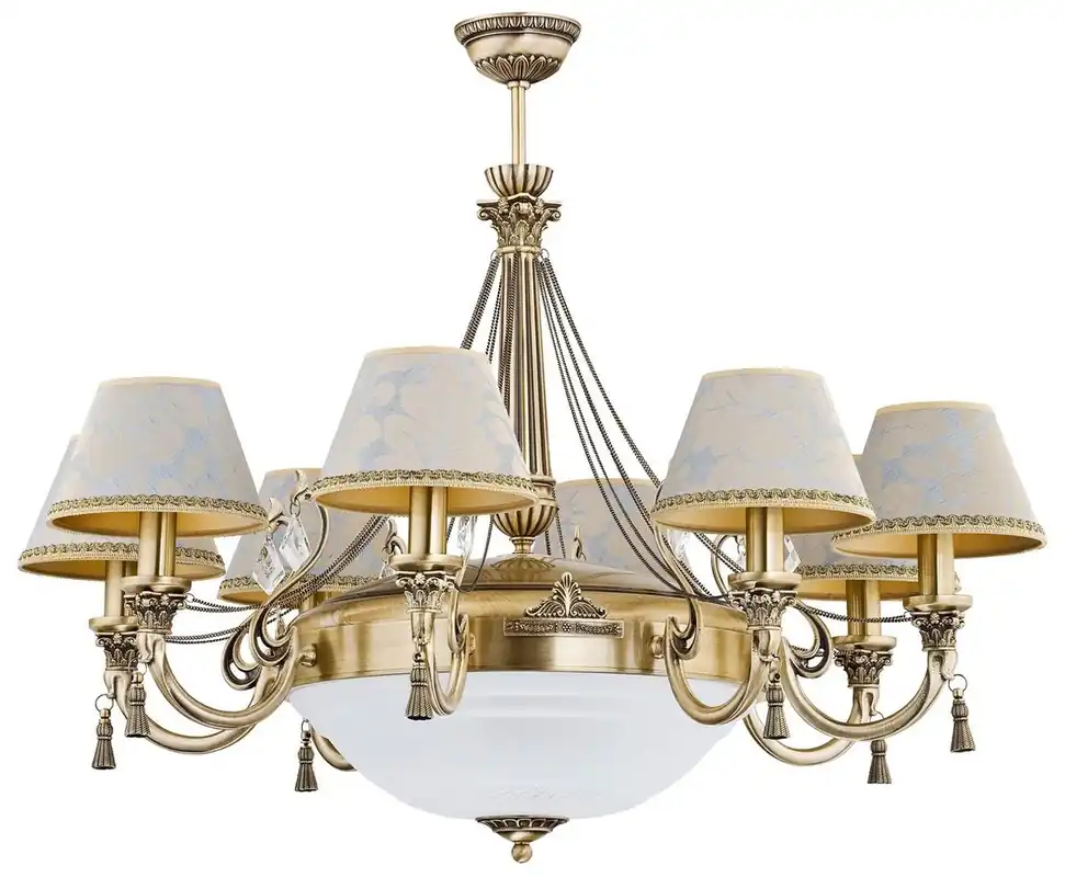 Casa Padrino lustre baroque de luxe laiton avec patine / blanc Ø 95 cm Mega-Angebot