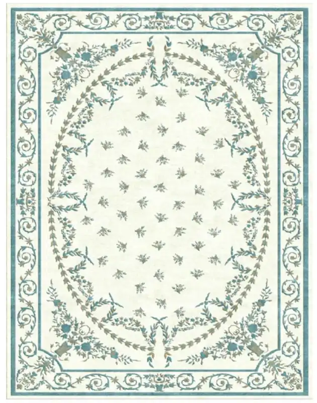 Casa Padrino Tapis de Salon Baroque de Luxe Crème / Vert / Or - Différentes Tailles Aktuell