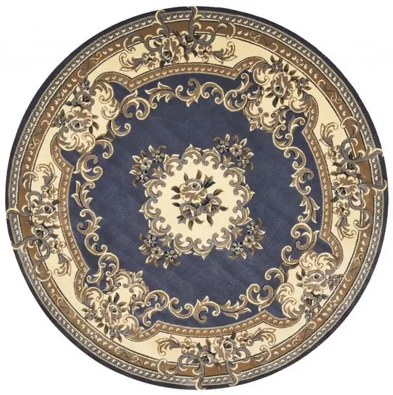 Preisknaller Casa Padrino Tapis de Salon Baroque de Luxe Bleu / Crème / Marron - Différentes Tailles