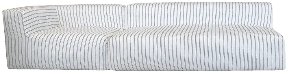 Versand Am Gleichen Tag Casa Padrino canapé de salon luxe à rayures blanc / bleu 325 cm