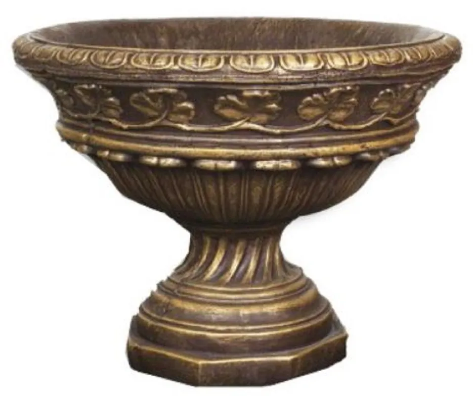 Saisonangebot Casa Padrino pot de fleurs baroque marron antique / or Ø 100 x H. 76 cm