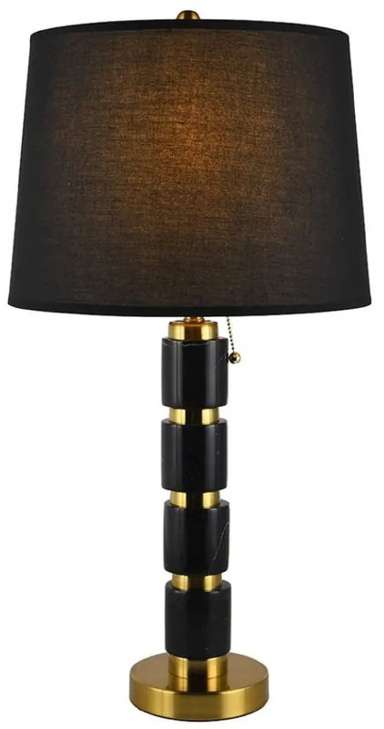 Markenprodukt Casa Padrino lampe de table luxe en marbre noir / or H. 70 cm