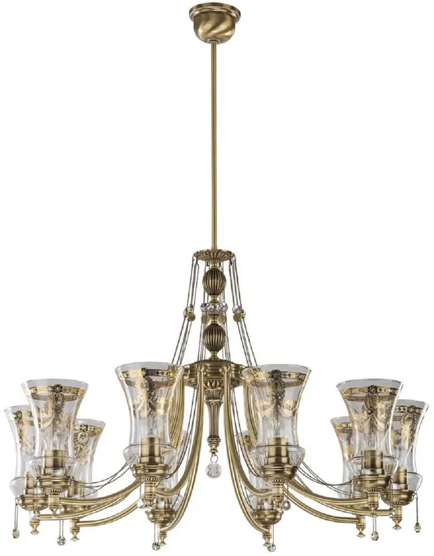 Begrenztes Angebot Casa Padrino lustre baroque de luxe en cristal laiton avec patine Ø 80 cm