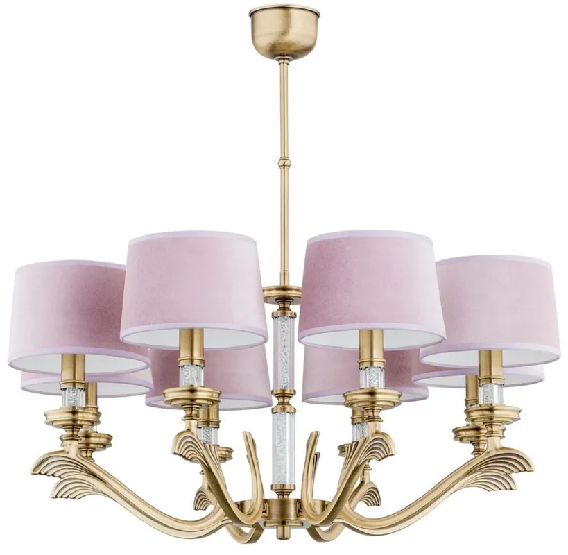 Casa Padrino lustre baroque de luxe or mat / rose Ø 72 cm Top-Preis