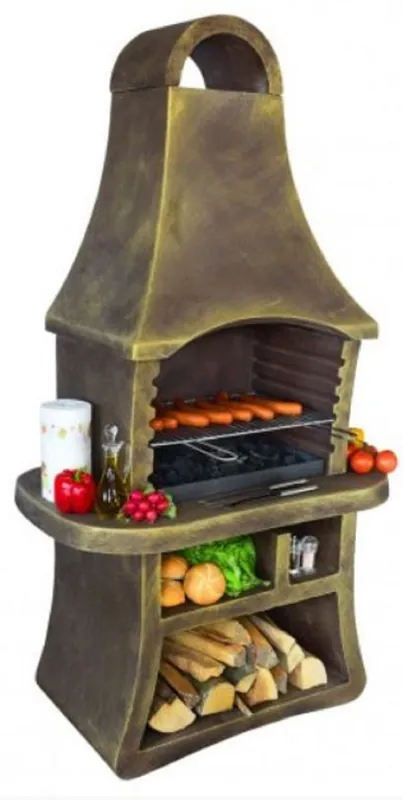 Schneller Versand Casa Padrino grill de jardin de luxe marron antique 98 x 58 x H. 177 cm
