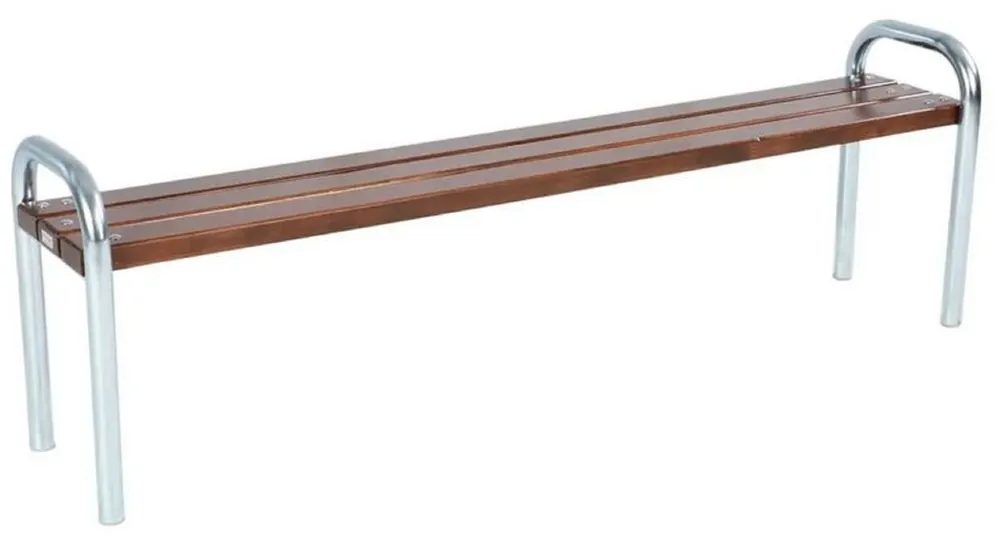 Casa Padrino banc de jardin marron foncé / argent 180 cm Solange Der Vorrat Reicht