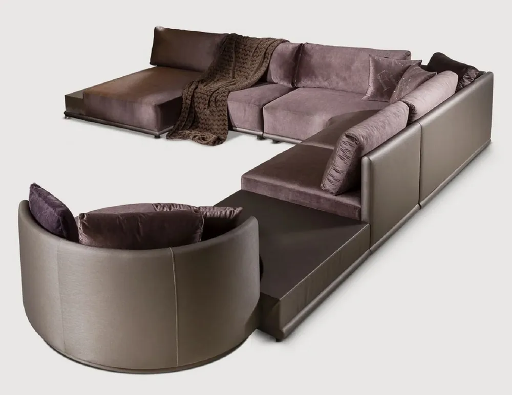 Casa Padrino canapé d'angle de salon de luxe modulable violet 420 cm Billig