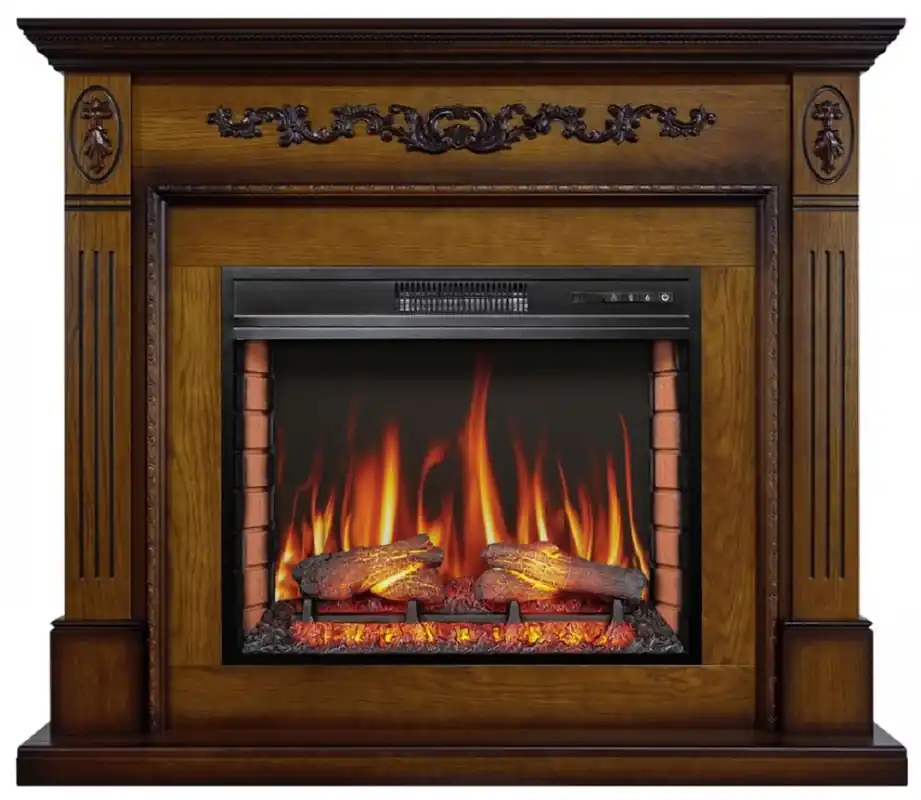 Casa Padrino cheminée électrique baroque LED marron 128 x 38 x H. 110,5 cm Preis Gesenkt