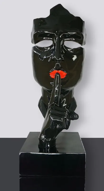 Geprüft Casa Padrino sculpture décorative XXL noir / rouge H. 190 cm