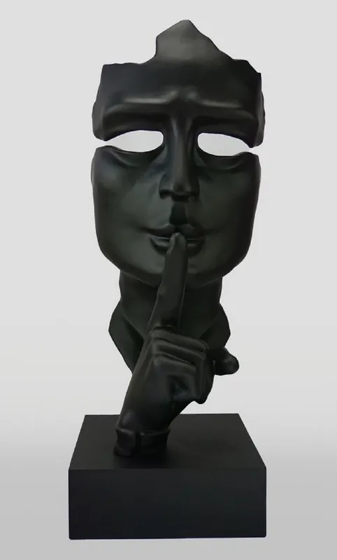 Casa Padrino sculpture décorative XXL noir mat / noir H. 190 cm Geprüft