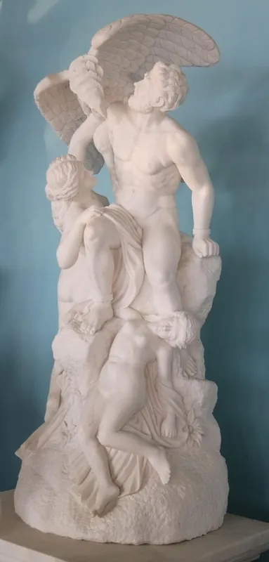 Casa Padrino Sculpture Déco en Marbre Art Nouveau de Luxe Blanc H. 120 cm Jetzt Kaufen