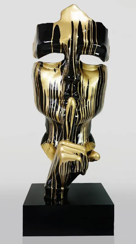 Must-Have Casa Padrino sculpture décorative XXL noir / or H. 190 cm
