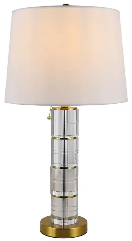 Casa Padrino lampe de table luxe en verre or / blanc Ø 40 x H. 66 cm Must-Have