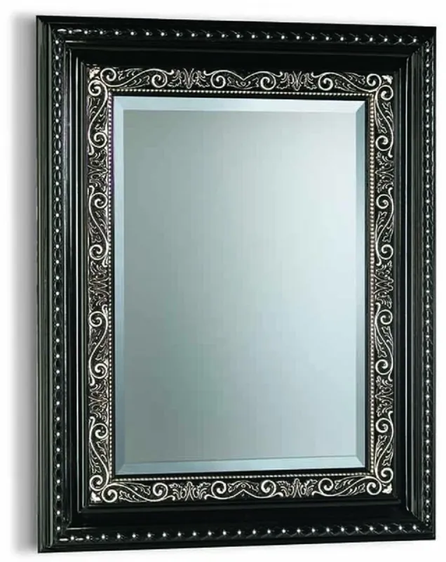 Garantierte Lieferung Casa Padrino miroir baroque de luxe avec verre cristal noir / argent H. 140 cm - Fabriqué en Italie