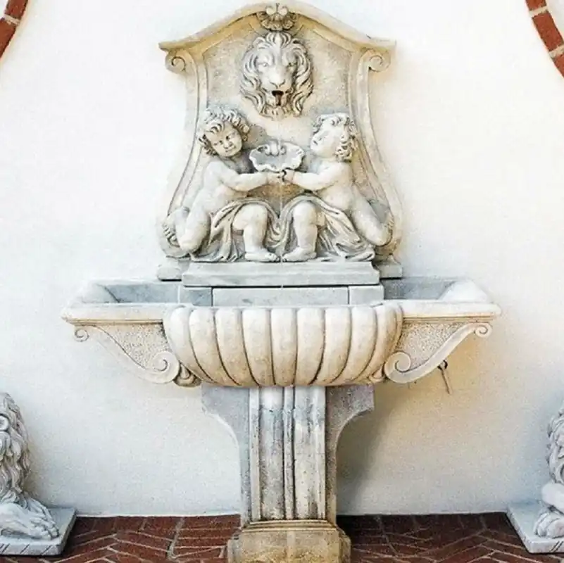 Bestpreis Casa Padrino fontaine murale baroque de luxe gris 119 x H. 158 cm - Fabriqué en Italie
