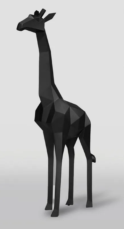 Casa Padrino sculpture décorative XXL girafe noir H. 190 cm Abverkauf