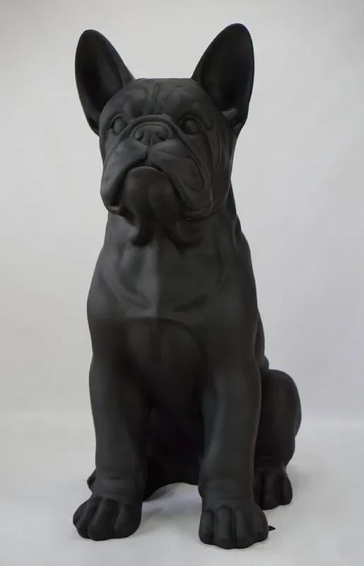Direktkauf Casa Padrino sculpture décorative XXL chien bouledogue noir mat H. 170 cm