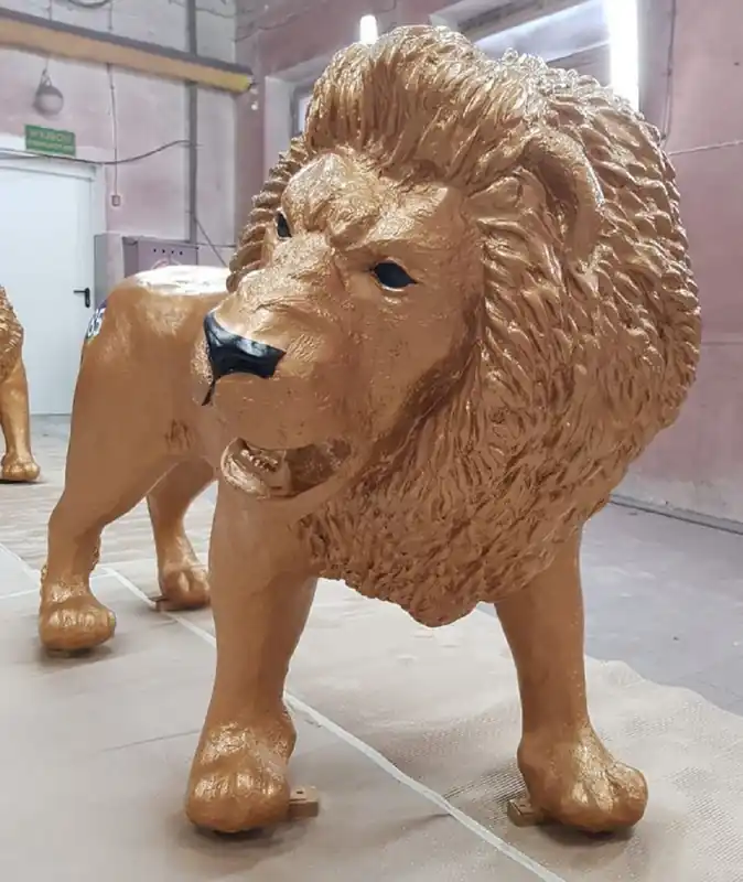 Preisreduziert Casa Padrino sculpture décorative XXL lion or / noir 210 cm