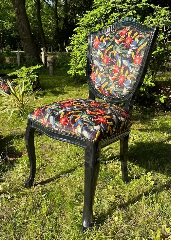 Markenware Pompöös de Casa Padrino chaise de salle à manger baroque de luxe jungle - conçue par Harald Glööckler