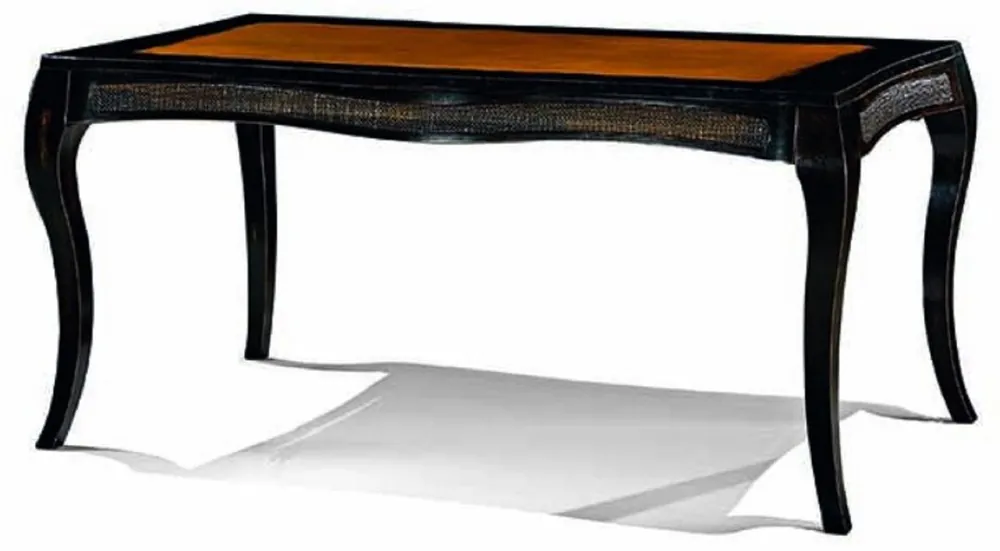 Direkt Vom Hersteller Casa Padrino table à manger baroque de luxe noir / marron 164-264 cm - Meubles baroques - Fabriqué en Italie