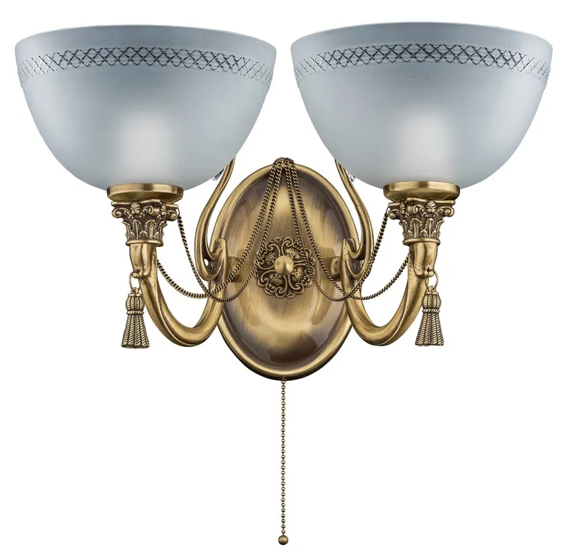 Casa Padrino applique murale double de luxe baroque en cristal laiton avec patine / blanc 41 cm Sonderangebot