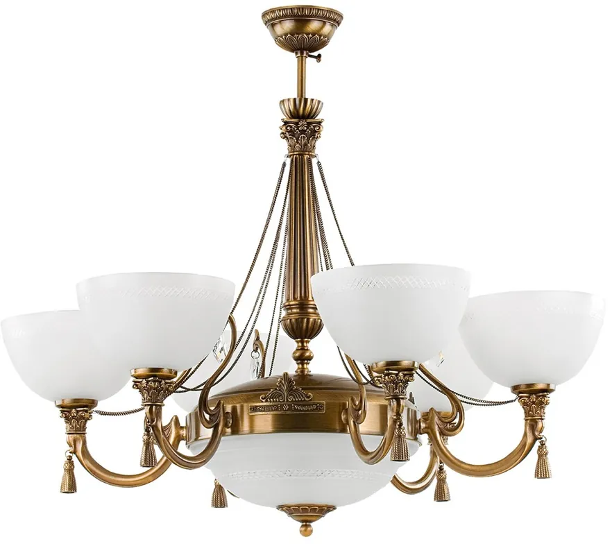 Geprüft Casa Padrino lustre baroque de luxe en cristal laiton avec patine / blanc Ø 85 cm