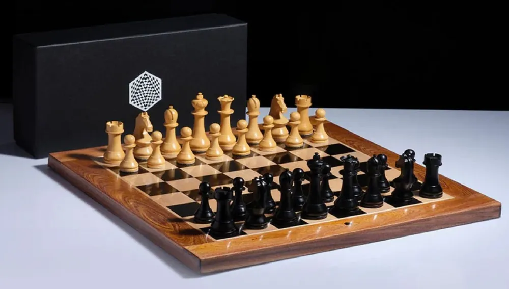 Günstig Casa Padrino ensemble de jeu d'échecs de luxe 50 x 50 cm - jeu d'échecs en bois - échiquier avec pièces d'échecs
