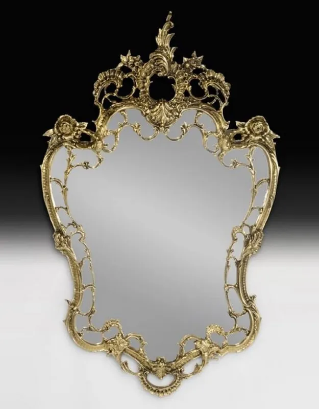 Preiswert Casa Padrino Miroir Baroque de Luxe en Bronze Or H. 110 cm - Meubles Baroques