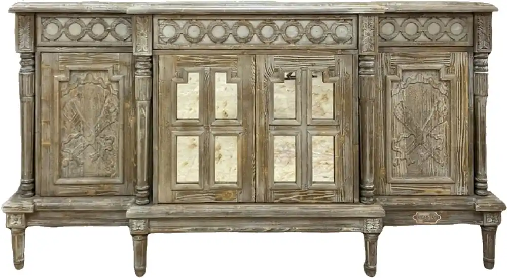 Pompöös de Casa Padrino buffet de style campagnard de luxe Provence gris antique 250 cm - Conçu par Harald Glööckler Rabatt