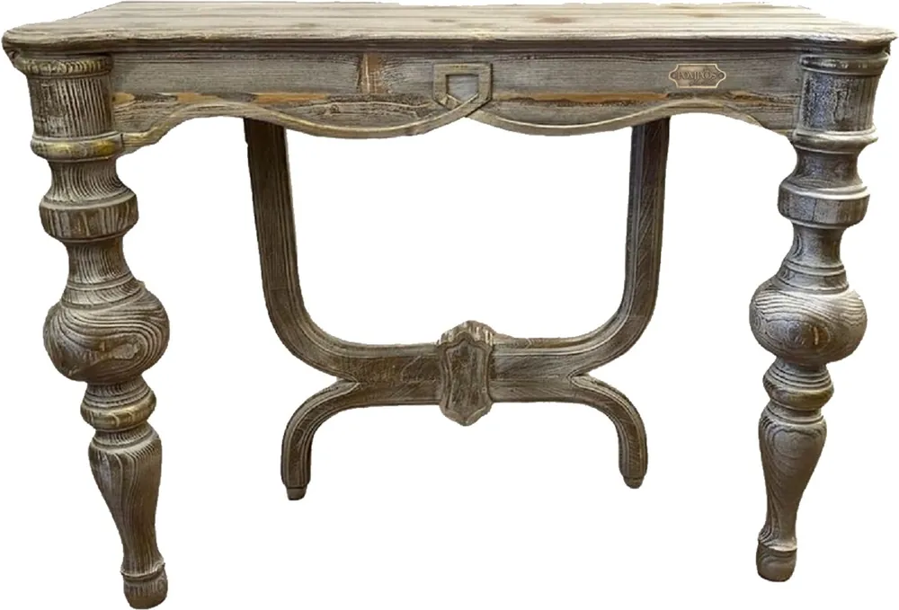 Solange Der Vorrat Reicht Pompöös de Casa Padrino console de style campagnard de luxe Provence gris antique 100 cm - Conçu par Harald Glööckler