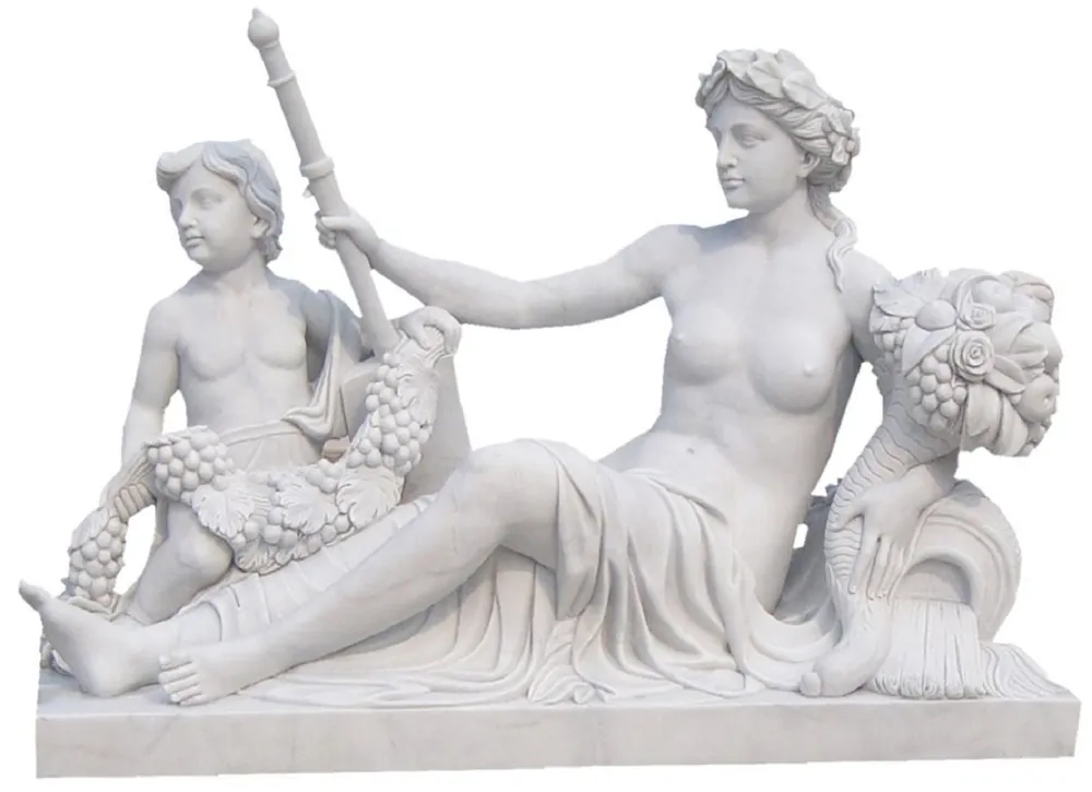 Kracherpreis Casa Padrino sculpture en marbre de style antique femme avec enfant gris 150 x H. 160 cm