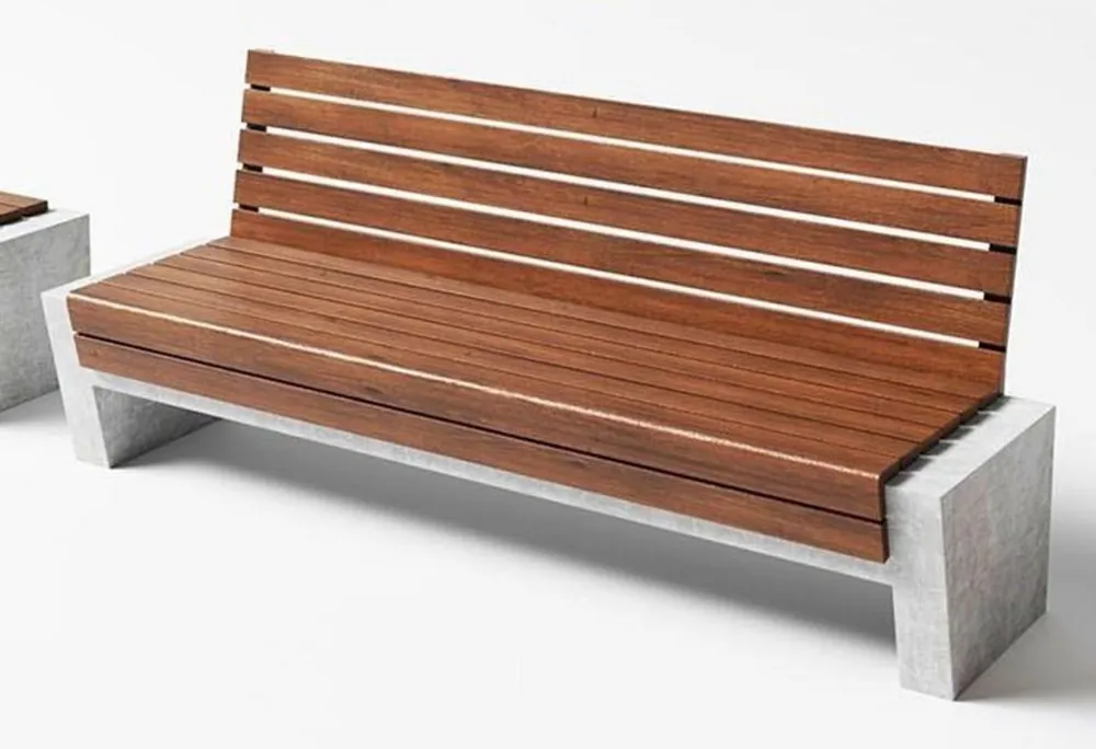 Billig Casa Padrino banc de parc - banc de ville avec dossier marron / gris 200 cm