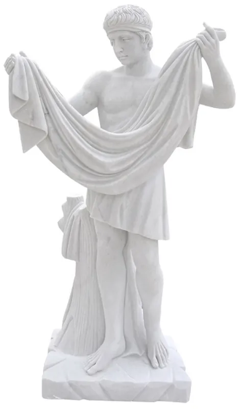Casa Padrino Sculpture en Marbre de Style Antique Romain Gris H. 120 cm Expressversand