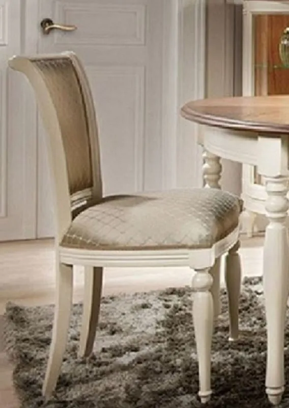 Bestpreis Casa Padrino chaise de salle à manger Art Nouveau or / crème - Meubles de salle à manger