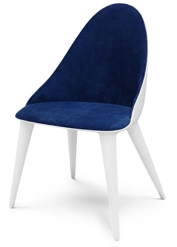 Casa Padrino chaise de jardin de luxe bleu / blanc mat H. 94 cm - Meubles de jardin de luxe Super-Preis