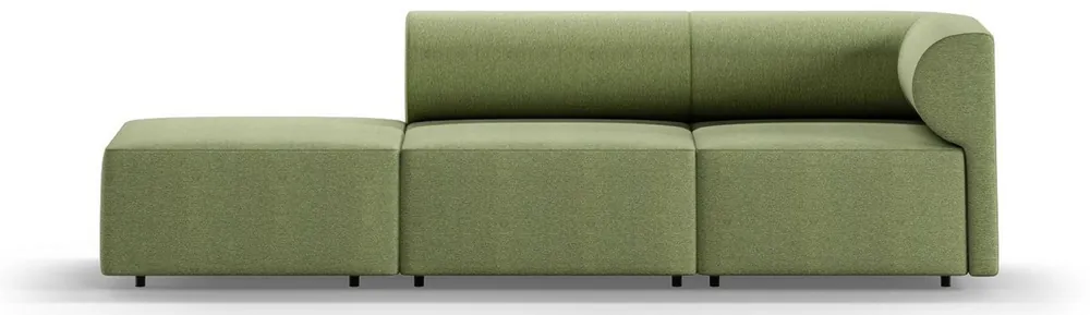 Solange Der Vorrat Reicht Casa Padrino Canapé de Luxe Côté Droit Vert 270 cm - Canapé de Salon Modulable - Meubles de Salon de Luxe