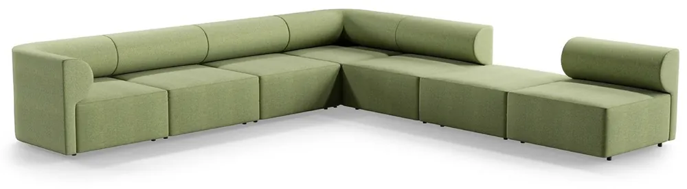Kracherpreis Casa Padrino Canapé d'Angle de Luxe Vert 360 x 360 cm - Canapé de Salon Modulable - Meubles de Salon de Luxe