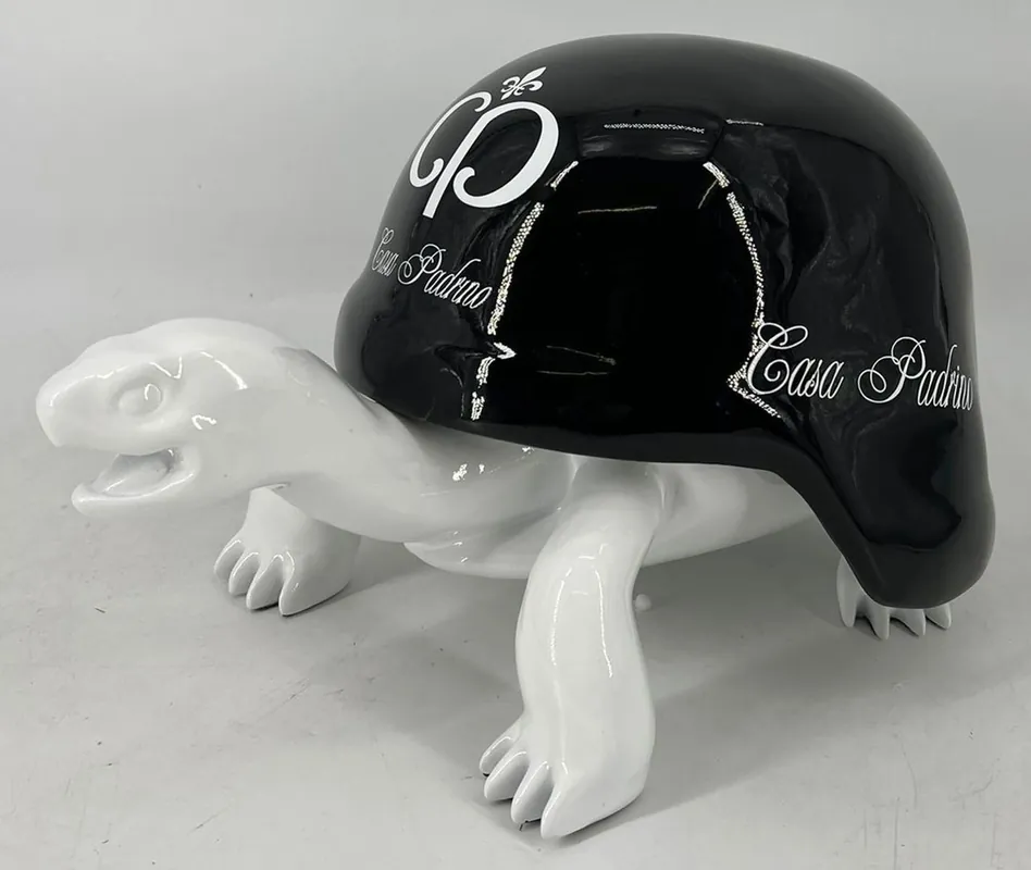Casa Padrino figurine décorative de luxe tortue blanc / noir 40 cm - Accessoires de décoration Knallerangebot