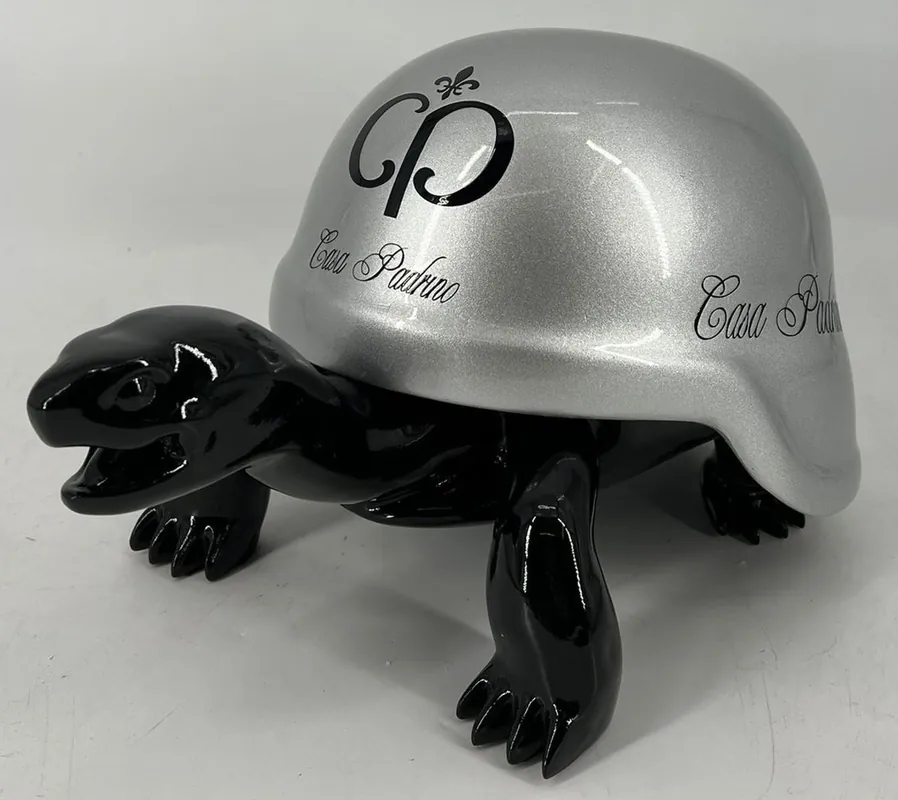 Casa Padrino figurine décorative de luxe tortue noir / argent 40 cm - Accessoires de décoration Neue Kollektion