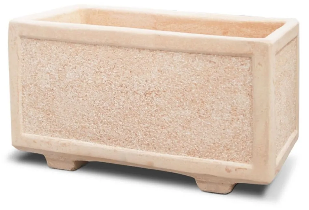 Schneller Versand Casa Padrino pot de fleurs en béton rose 102 x 42 x H. 44 cm - Cache pot rectangulaire en béton