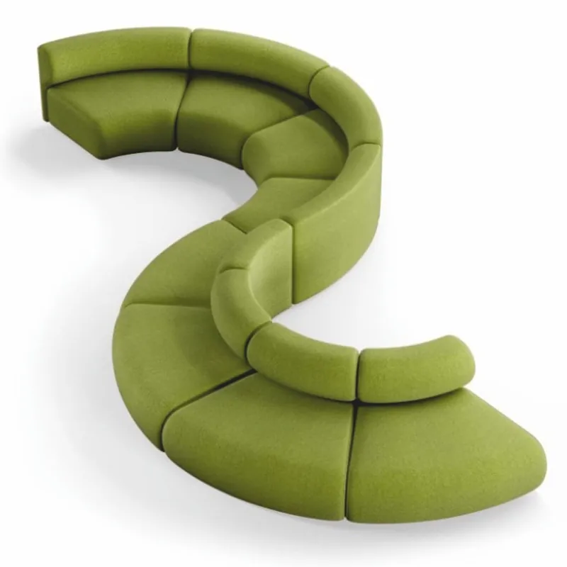 Casa Padrino canapé de luxe vert 590 cm - Canapé modulable incurvé 8 pièces - Meubles d'hôtel Mega-Angebot